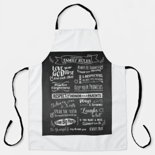Familienregeln - Christliche Werte zum Zusammenleb Schürze
