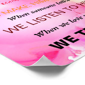 Familienregeln in Farbplakaten Poster (Ecke)