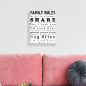 Familienregeln Leinwanddruck (Insitu (Wohnzimmer))