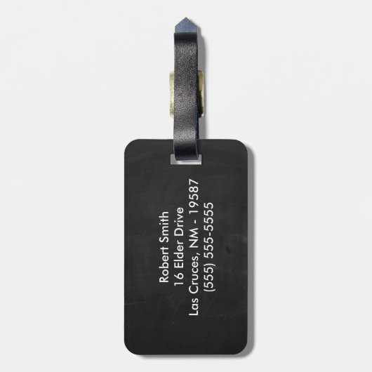 Familienregeln Nachname Personalisierter Gepäckanh Gepäckanhänger (Rückseite vertikal)