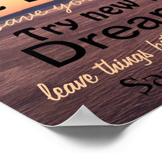 FAMILIENREGELN, Weisheitsworte, Sonnenuntergang im Poster (Ecke)