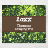 Familienreise Camping Grün Sommer Wiedersehen Urla Bierflaschenetikett (Einzelnes Label)