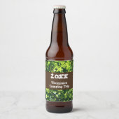 Familienreise Camping Grün Sommer Wiedersehen Urla Bierflaschenetikett (Vorderseite)