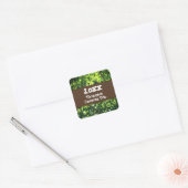 Familienreise Camping Grün Sommer Wiedersehen Urla Quadratischer Aufkleber (Umschlag)