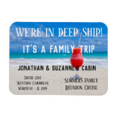 Familienreise Custom Beach Deep Schiff personalisi Magnet (Horizontal)