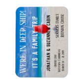 Familienreise Custom Beach Deep Schiff personalisi Magnet (Vertikal)