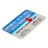 Familienreise Custom Beach Deep Schiff personalisi Magnet (Linke Seite)