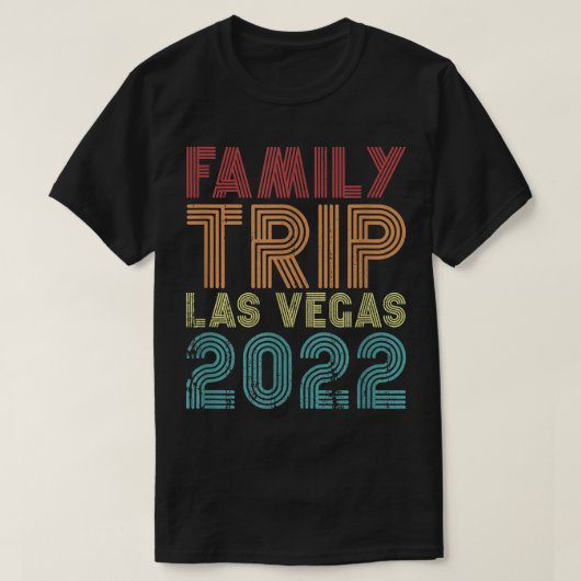 Familienreise Las Vegas 2022 Urlaub Matching Vinta T-Shirt (Design vorne)