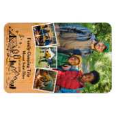 Familienreise mit 4 Fotos für Camping Magnet (Horizontal)