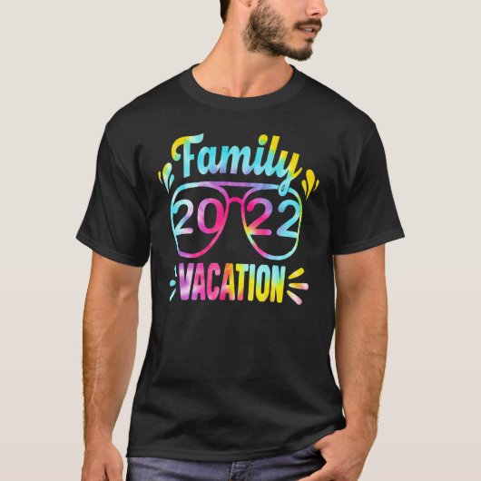 Familienreise Sommerurlaub Strand 2022 Gefärbte Kr T-Shirt (Vorderseite)