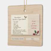 Familienrezept-Andenken-Schmuck 2025 Keramikornament (Links)