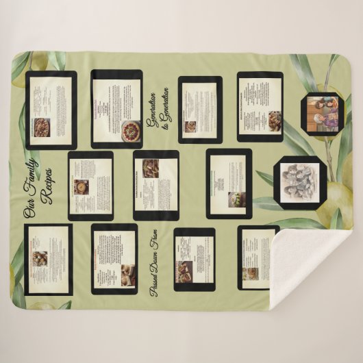 Familienrezept-Andenken Sherpadecke (Vorderseite (Horizontal))
