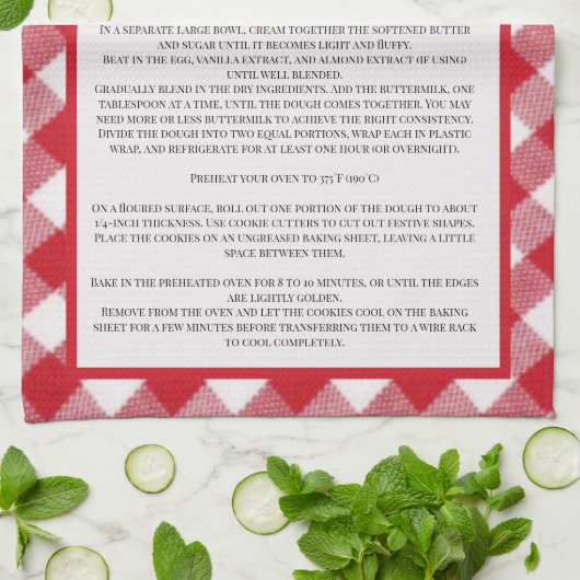 Familienrezept Weihnachten Geschirrtuch (Gefaltet)