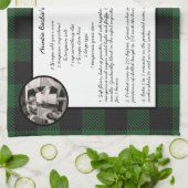 Familienrezepte Green Buffalo Karierter Urlaub Kee Geschirrtuch (Gefaltet)