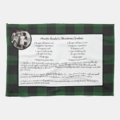 Familienrezepte Green Buffalo Karierter Urlaub Kee Geschirrtuch (Horizontal)