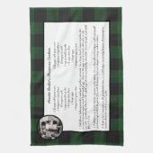 Familienrezepte Green Buffalo Karierter Urlaub Kee Geschirrtuch (Vertikal)