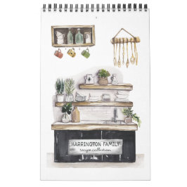 Familienrezepte Heirloom Keepake | Wasserfarbe Kalender