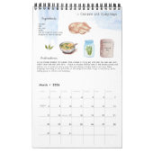 Familienrezepte Heirloom Keepake | Wasserfarbe Kalender (Mär 2026)