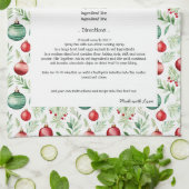 Familienrezepte Heirloom Text Weihnachtsschmuck Geschirrtuch (Gefaltet)