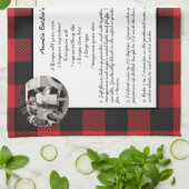 Familienrezepte Holiday Keepake Red Buffalo Karier Geschirrtuch (Gefaltet)