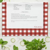 Familienrezepte Keepake Foto Gingham Geschirrtuch (Gefaltet)