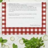 Familienrezepte Keepake Heirloom Gingham Geschirrtuch (Gefaltet)