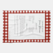 Familienrezepte Keepake Heirloom Gingham Geschirrtuch (Horizontal)