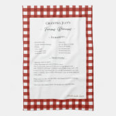 Familienrezepte Keepake Heirloom Gingham Geschirrtuch (Vertikal)