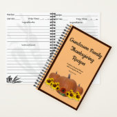 Familienrezepte | Kürbis und Sonnenblumen | Angebo Notizblock (Innen)