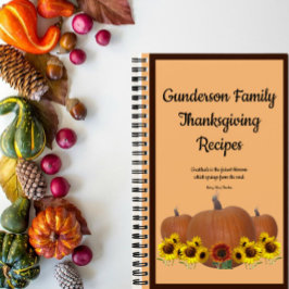 Familienrezepte | Kürbis und Sonnenblumen | Angebo Notizblock