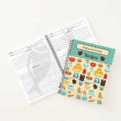Familienrezepte Vintages Thema SpiralNotebook Notizblock (Innenseite)