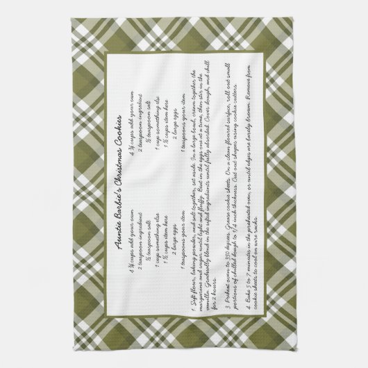 Familienrezepte Weihnachten Keepake Geschirrtuch (Vertikal)