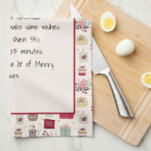 Familienrezepte Weihnachten Keepake Geschirrtuch (Viertel Falte)