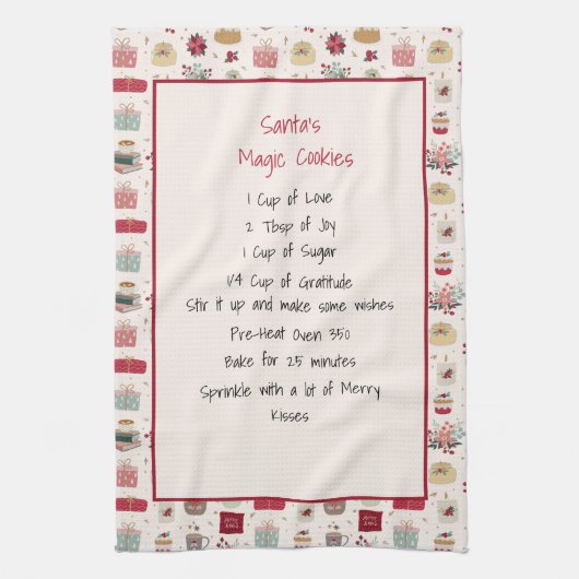 Familienrezepte Weihnachten Keepake Geschirrtuch (Vertikal)