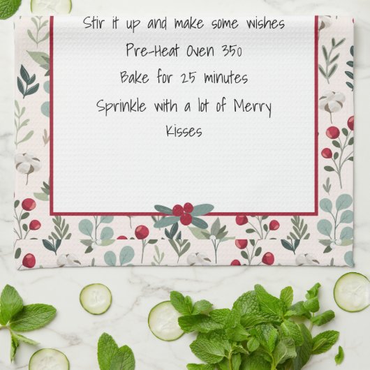 Familienrezepte Weihnachten Keepake Geschirrtuch (Gefaltet)