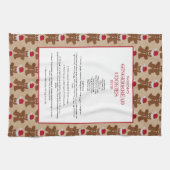 Familienrezepte Weihnachts-Lebkuchen Mann Keepake Geschirrtuch (Horizontal)