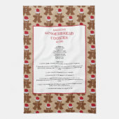 Familienrezepte Weihnachts-Lebkuchen Mann Keepake Geschirrtuch (Vertikal)