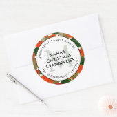 Familienrezepte Weihnachtsgeschenk Runder Aufkleber (Umschlag)