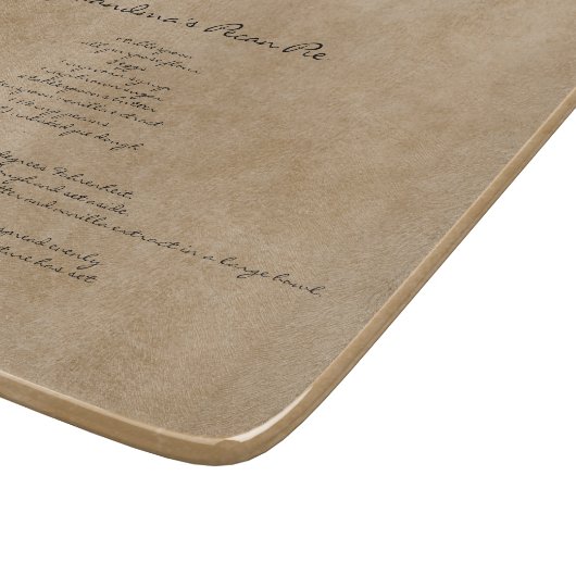 Familienrezeption: Benutzerdefinierter Text beibeh Schneidebrett (Ecke)