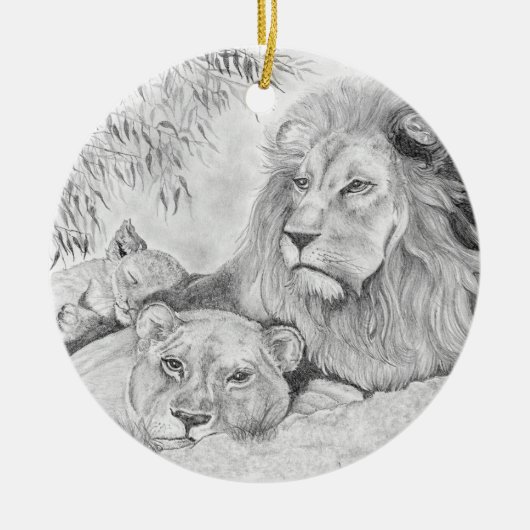 Familienruhen Keramik Ornament (Vorne)