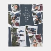 Familiensammlung 7 Foto personalisierte Marine bla Fleecedecke (Vorderseite)