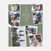 Familiensammlung 7 Foto personalisierte Salbei grü Fleecedecke (Vorderseite)