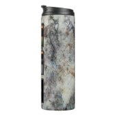 Familiensammlung von Foto auf grauem Marmor-Monogr Thermosbecher (Nach rechts gedreht)