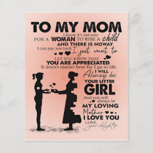 Familienschmuck   Brief an meine Mutter Design  Flyer