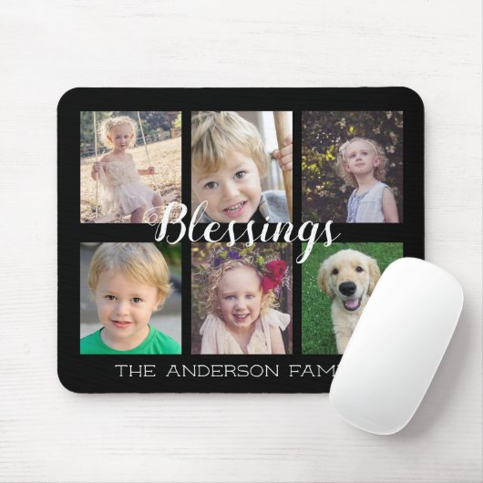 Familiensegnung | 6 FotoCollage Mousepad (Mit Mouse)