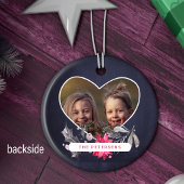 Familiensegnung niedliches Foto Keramik Ornament