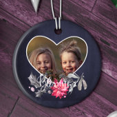 Familiensegnung niedliches Foto Keramik Ornament