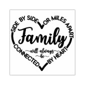 Familienseitig oder meilenweit auseinander zitiere gummistempel (Prägung)