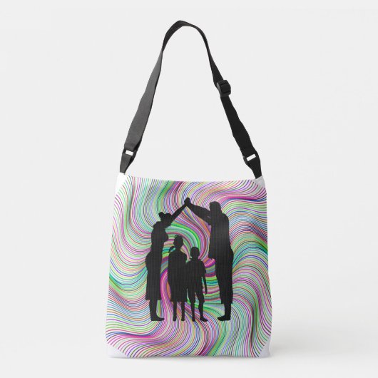 FAMILIENSILHOUETTE TRAGETASCHEN MIT LANGEN TRÄGERN (Rückseite)