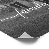 Familienskript B&W Foto Poster (Ecke)